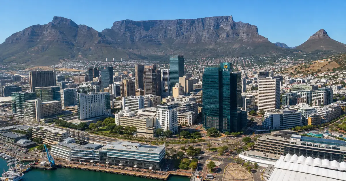 Cape Town business district skyline showing modern office infrastructure supporting the city's growing BPO sector